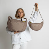 Padded Hip Bag oversized - dark mushroom