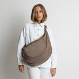 Padded Hip Bag oversized - dark mushroom