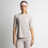 Activewear Half Sleeve T-Shirt leo splashes lavender/grey