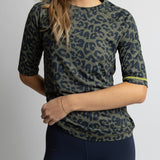 Activewear Half Sleeve T-Shirt leo splashes navy/olive