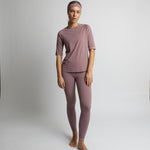 Activewear Half Sleeve T-Shirt ash plum - VIVI MARI