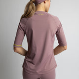 Activewear Half Sleeve T-Shirt ash plum - VIVI MARI