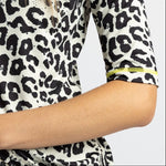Activewear Half Sleeve T-Shirt leo splashes black/sand - VIVI MARI