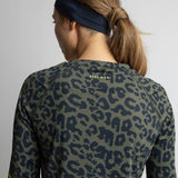 Activewear Half Sleeve T-Shirt leo splashes navy/olive - VIVI MARI