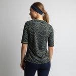 Activewear Half Sleeve T-Shirt leo splashes navy/olive - VIVI MARI