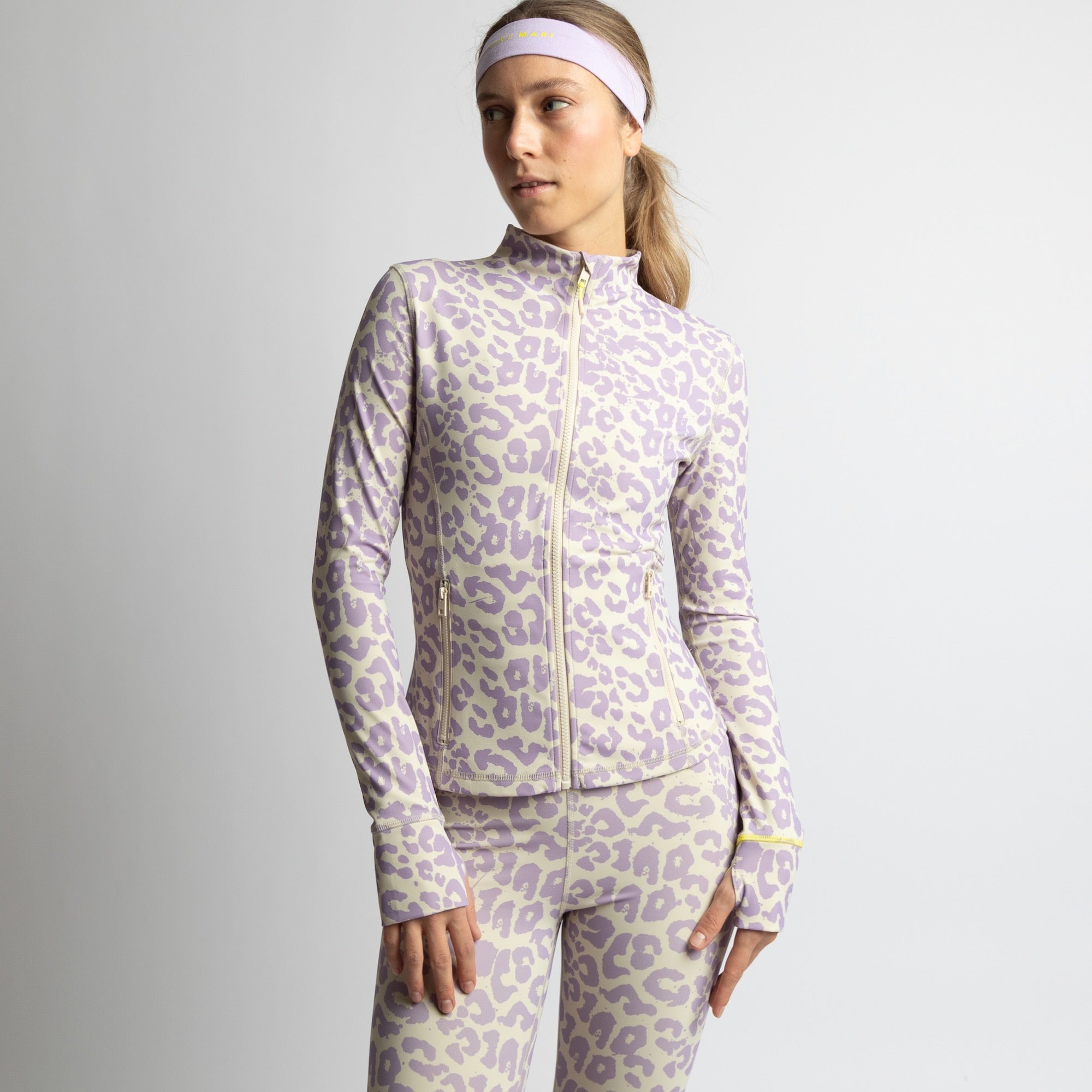 Activewear Jacket leo splashes lavender/grey - VIVI MARI