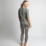 Activewear Leggings leo splashes black/sand - VIVI MARI