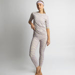 Activewear Leggings leo splashes lavender/grey - VIVI MARI