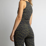 Activewear Leggings leo splashes navy/olive - VIVI MARI
