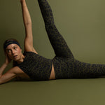 Activewear Top cropped leo splashes navy/olive - VIVI MARI