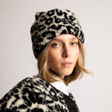 Beanie Teddy - leo splashes black/sand - VIVI MARI