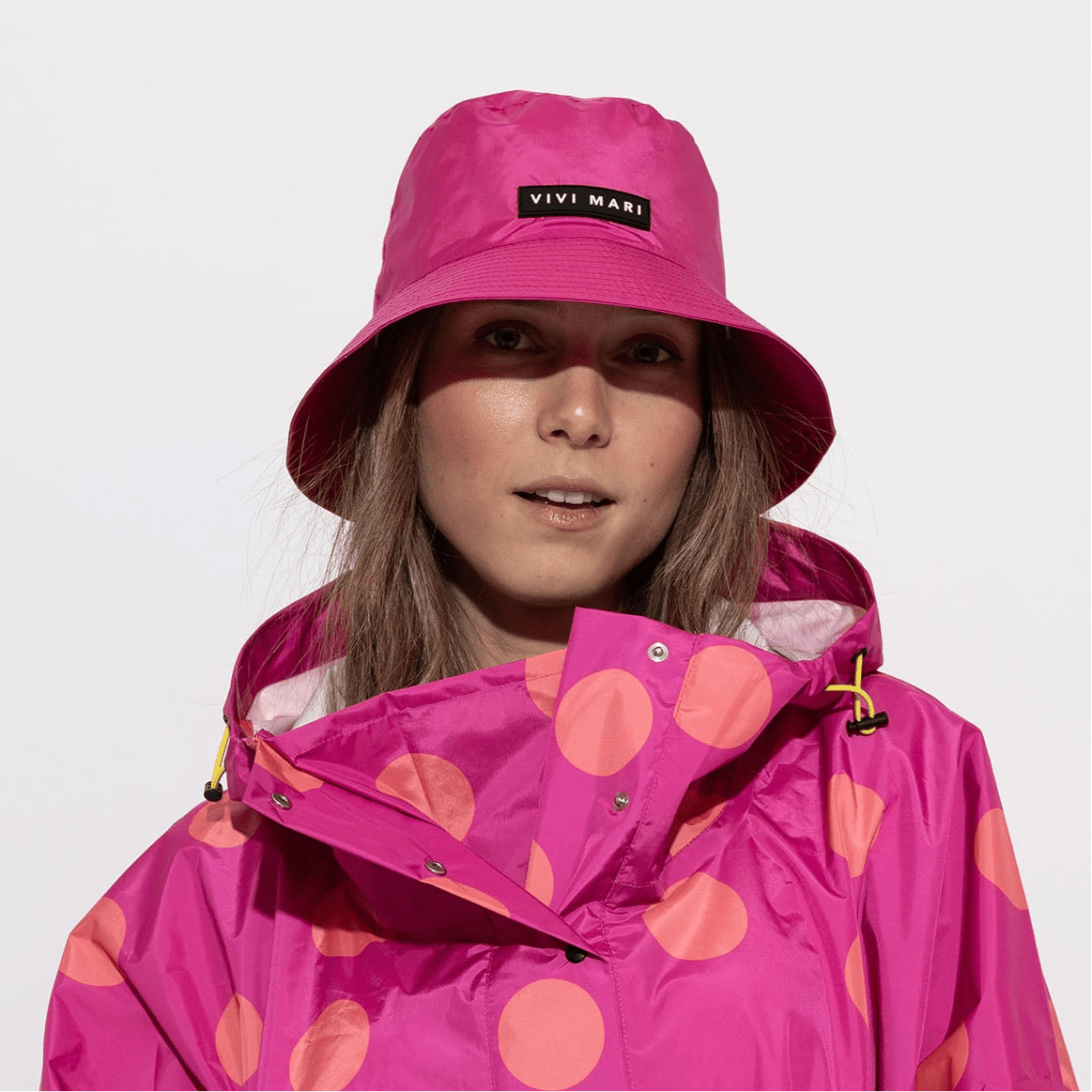 Bucket Hat solid magenta - VIVI MARI