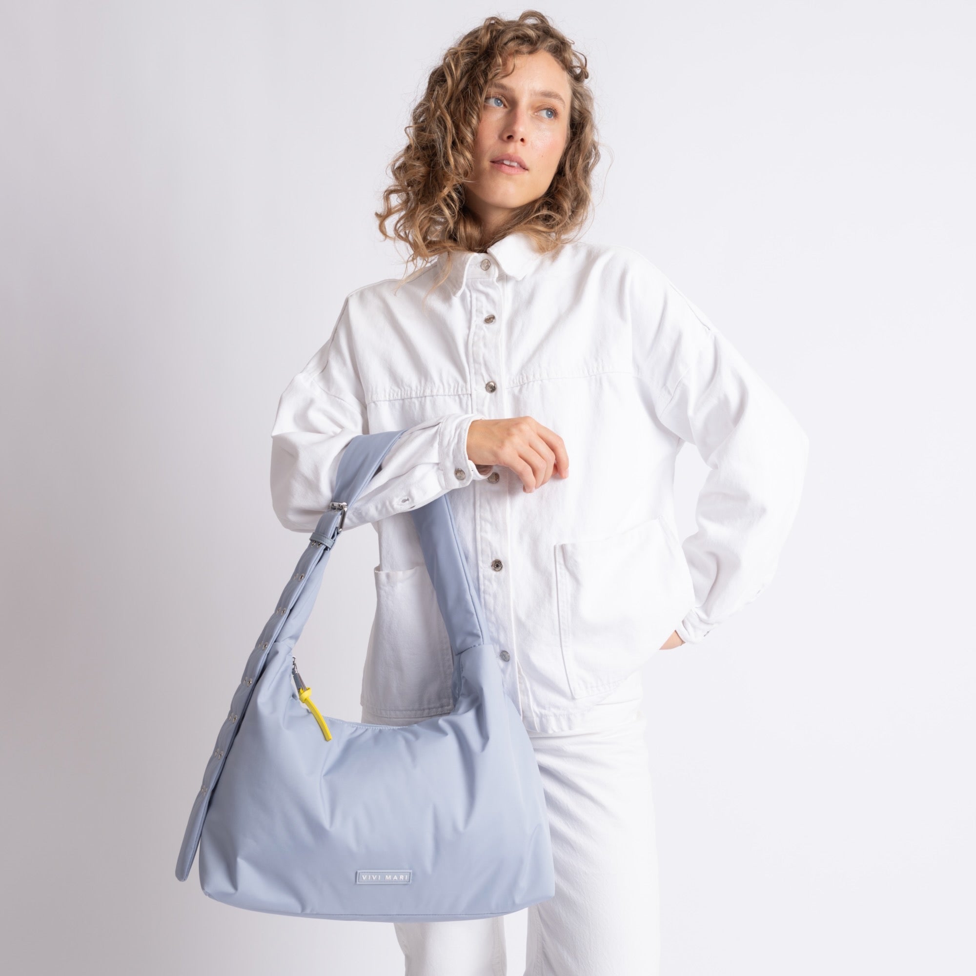 Buckle Bag medium - ash blue - VIVI MARI