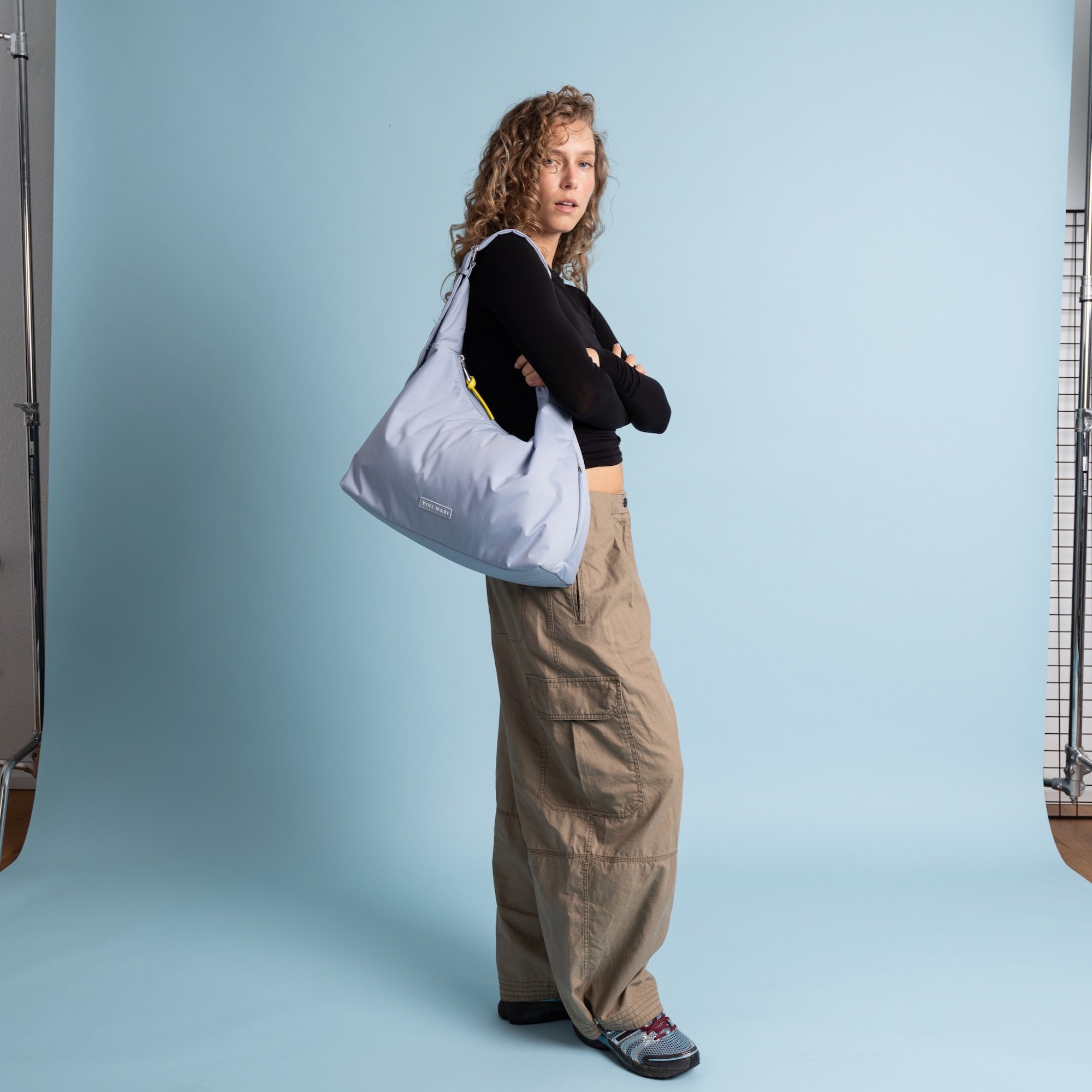 Buckle Bag medium - ash blue - VIVI MARI