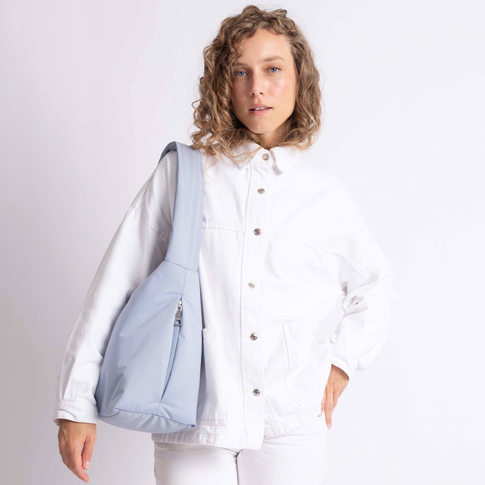 Buckle Bag medium - ash blue - VIVI MARI