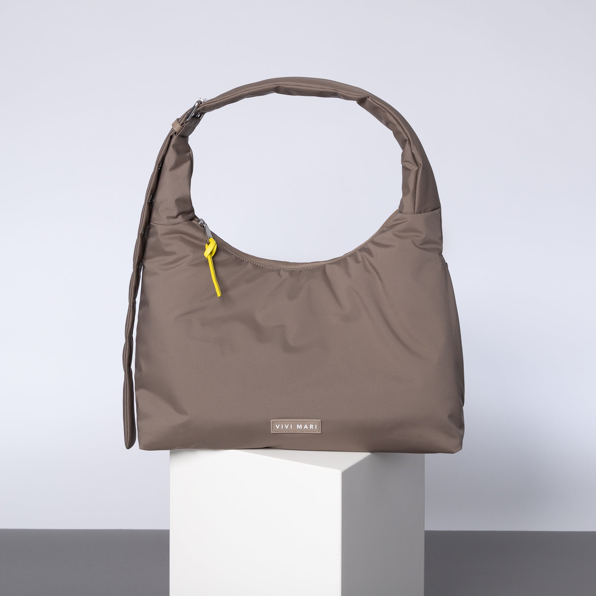Buckle Bag medium - dark mushroom - VIVI MARI