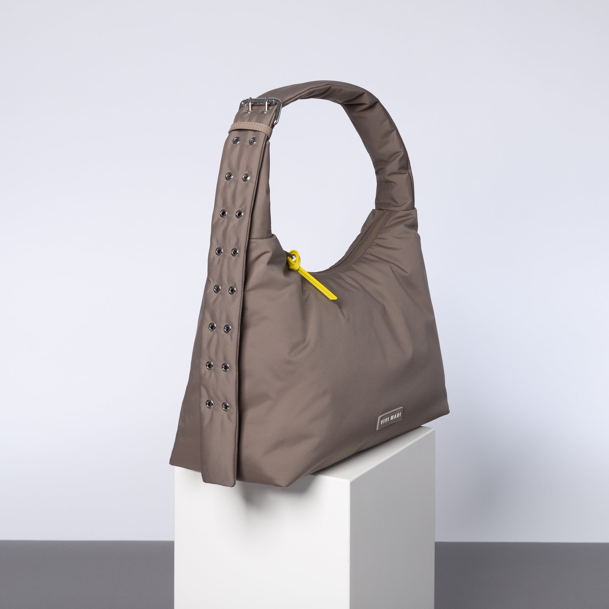 Buckle Bag medium - dark mushroom - VIVI MARI