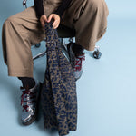 Buckle Bag medium - leo splashes navy/olive - VIVI MARI