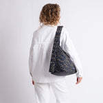 Buckle Bag medium - leo splashes navy/olive - VIVI MARI