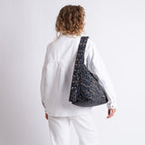 Buckle Bag medium - leo splashes navy/olive - VIVI MARI