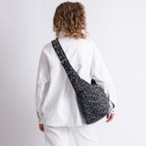 Buckle Bag medium - leo splashes navy/olive - VIVI MARI