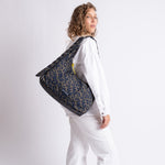 Buckle Bag medium - leo splashes navy/olive - VIVI MARI
