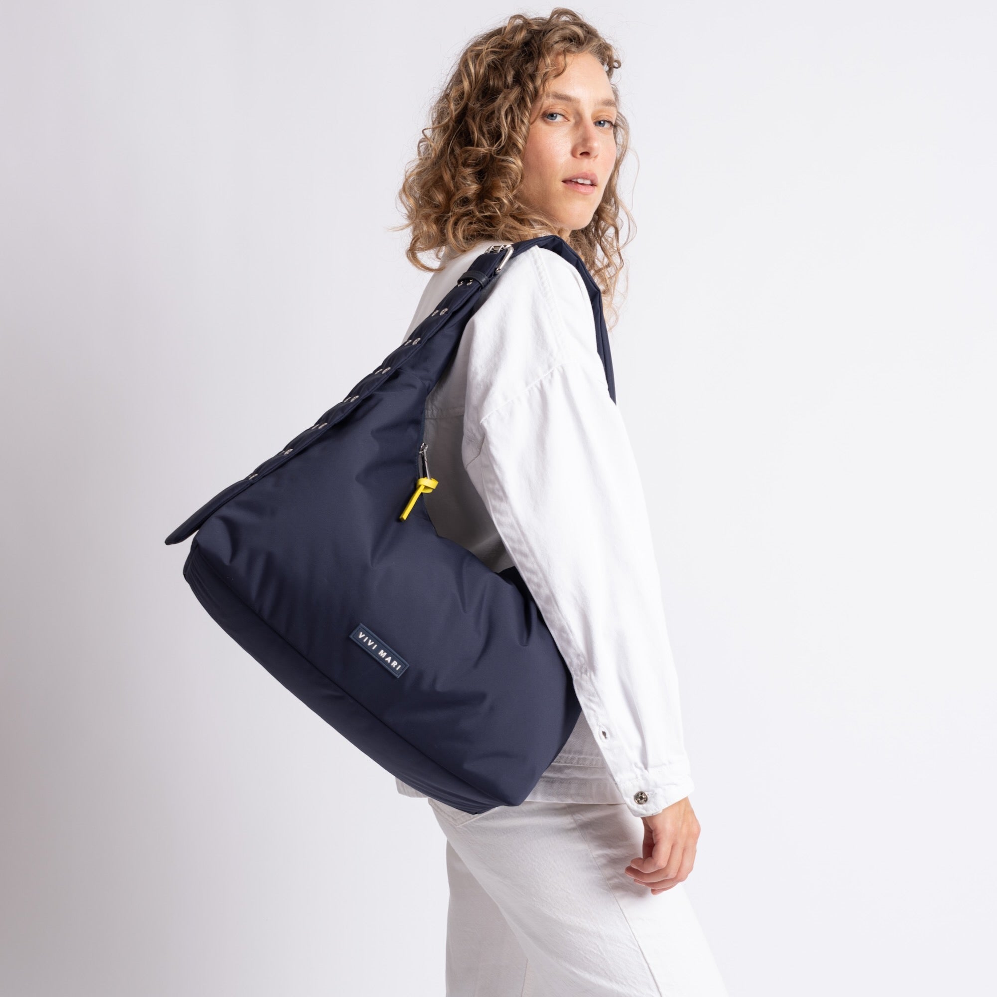 Buckle Bag medium - navy - VIVI MARI