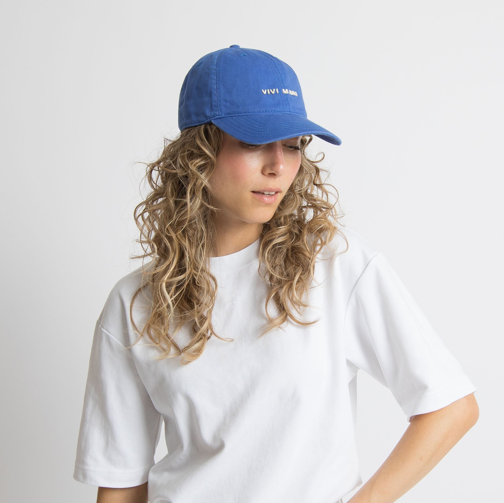 Cap solid blue/sand - VIVI MARI