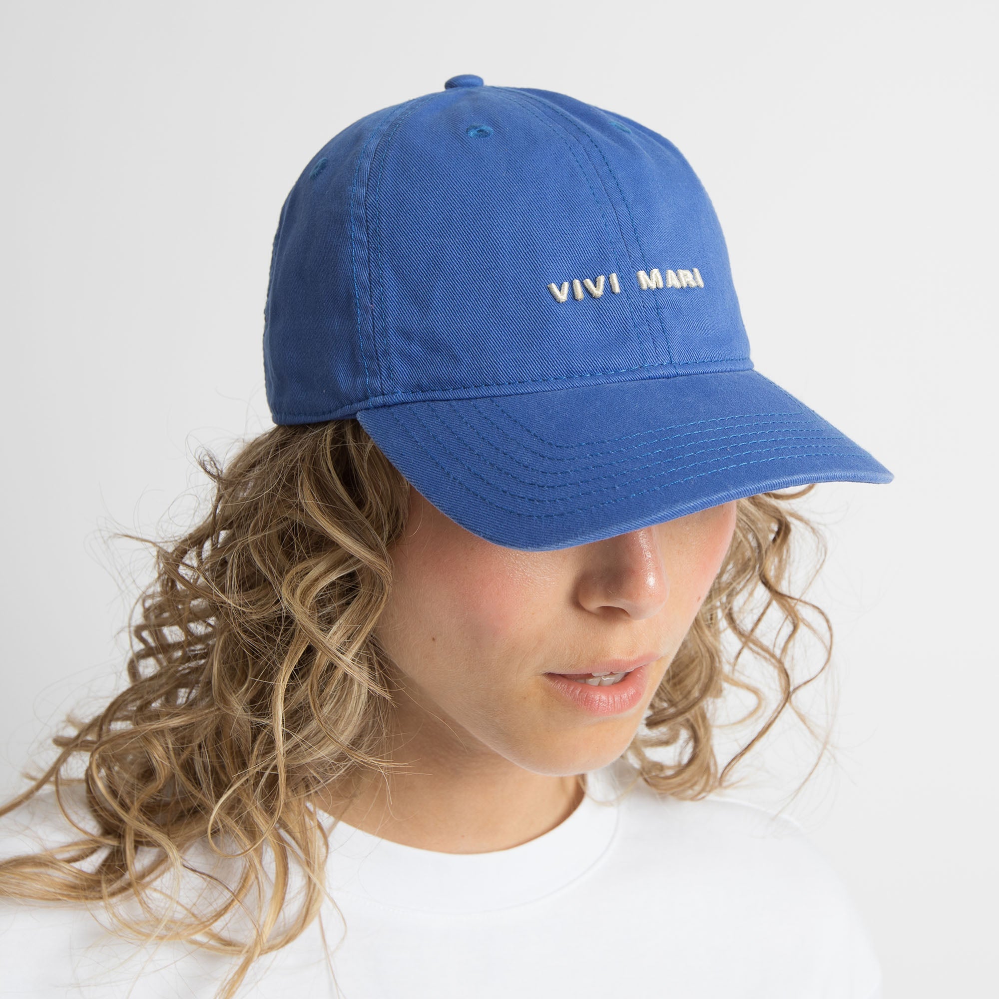 Cap solid blue/sand - VIVI MARI