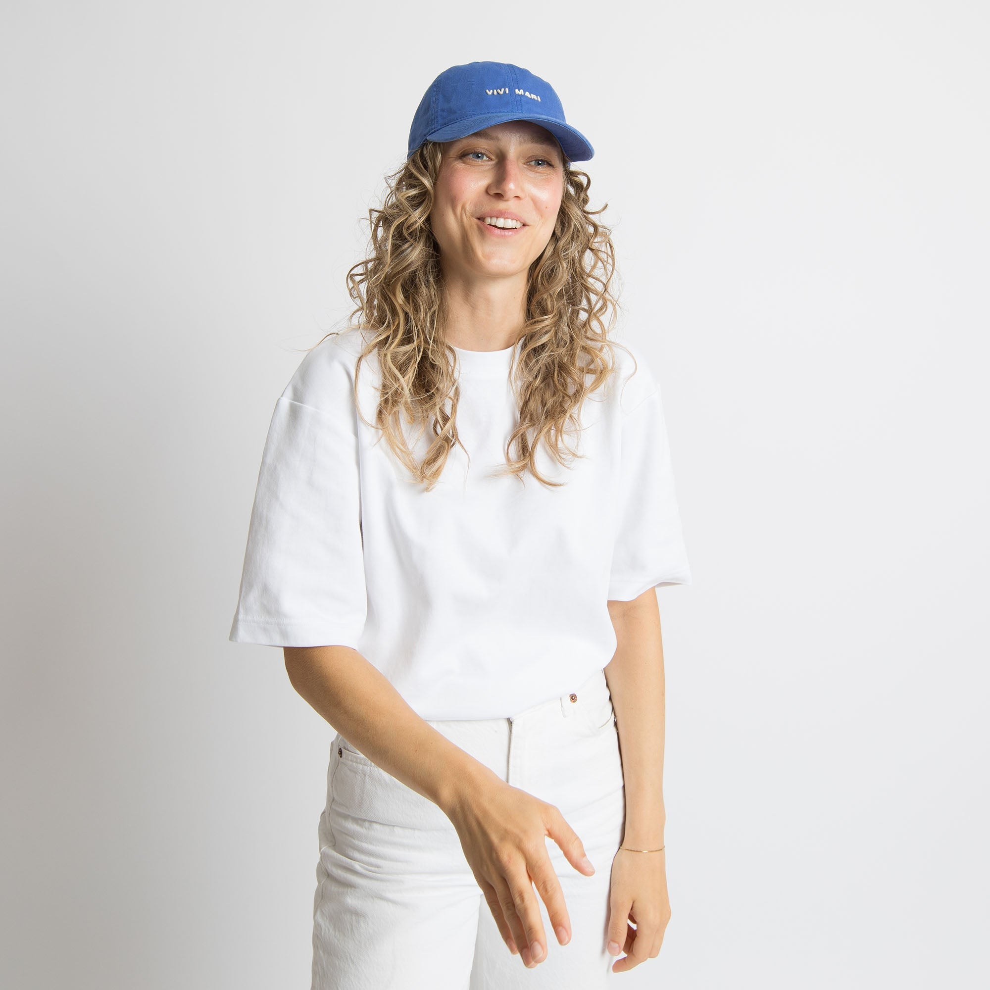 Cap solid blue/sand - VIVI MARI
