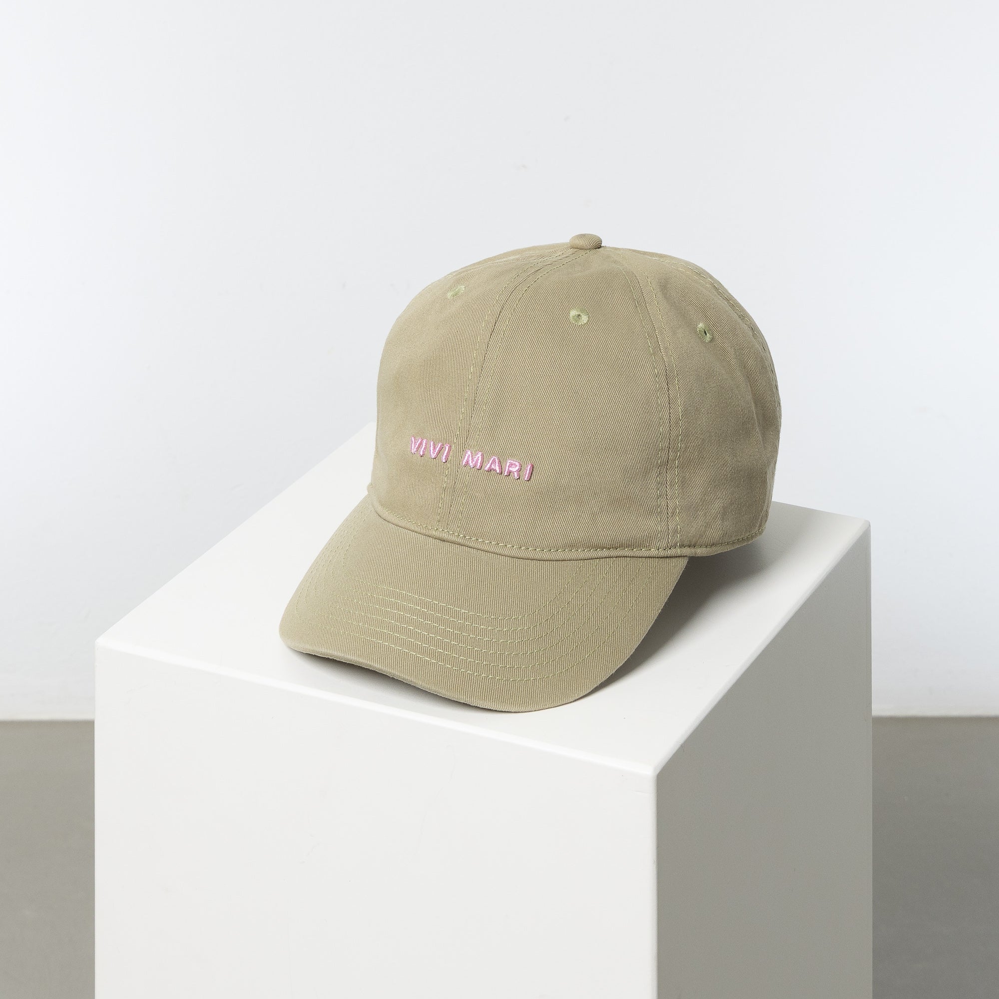 Cap solid pale olive/rosé - VIVI MARI