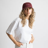Cap solid wine red/soft pink - VIVI MARI
