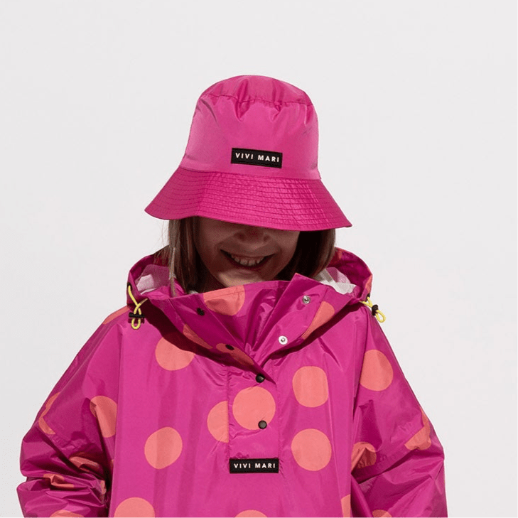 Kids Bucket Hat solid magenta - VIVI MARI