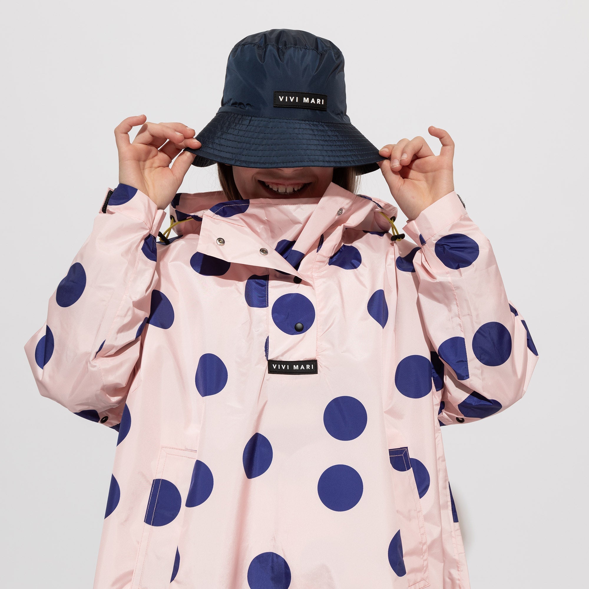 Kids Raincoat dots powder/blue - VIVI MARI