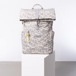 Padded Backpack medium - leo splashes grey/sand - VIVI MARI