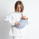 Padded Hip Bag medium - ash blue - VIVI MARI