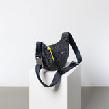 Padded Hip Bag medium - leo splashes navy/olive - VIVI MARI