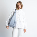 Padded Hip Bag oversized - ash blue - VIVI MARI