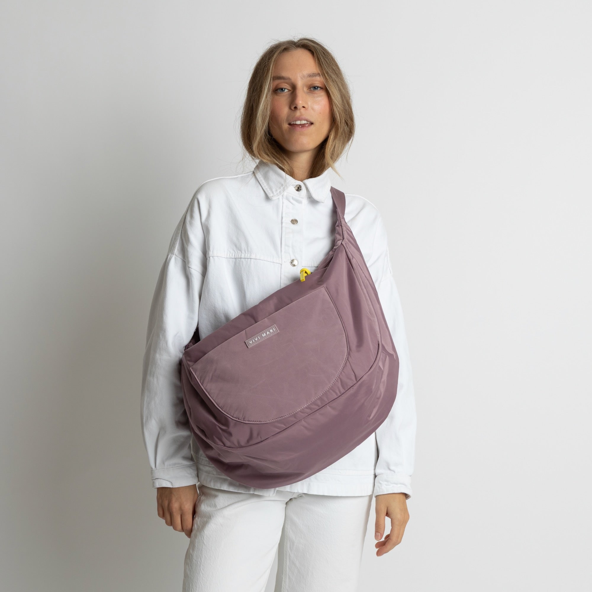 Padded Hip Bag oversized - ash plum - VIVI MARI