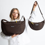 Padded Hip Bag oversized - chocolate - VIVI MARI