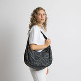 Padded Hip Bag oversized - leo splashes navy/olive - VIVI MARI