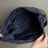 Padded Hip Bag oversized - leo splashes navy/olive - VIVI MARI