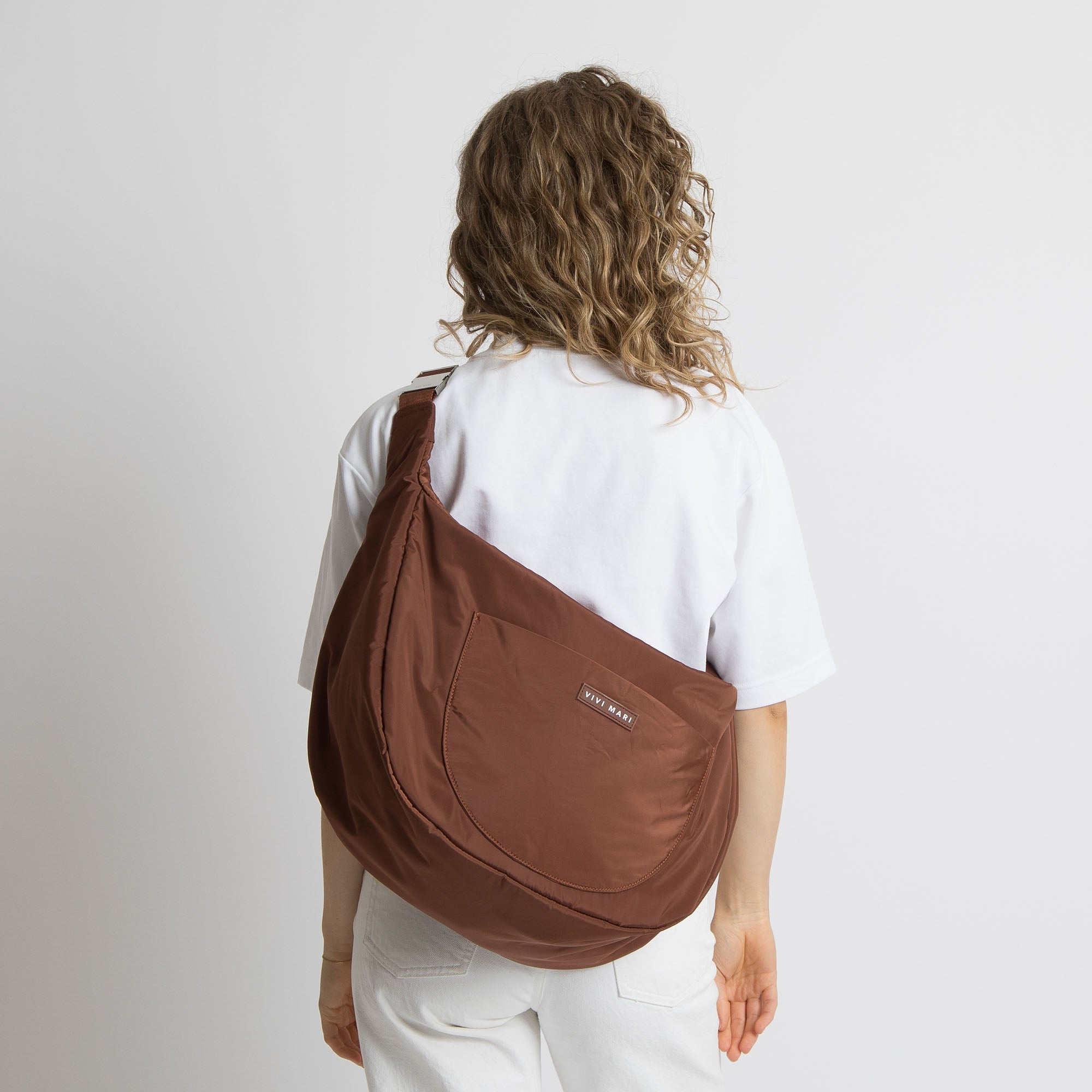 Padded Hip Bag oversized - tan - VIVI MARI
