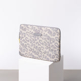 Padded Laptop Sleeve 13"/14" - leo splashes grey/sand - VIVI MARI