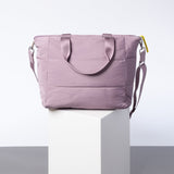 padded tote bag medium + strap basic woven slim - ash plum - VIVI MARI