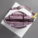 padded tote bag mini + strap basic woven slim - ash plum - VIVI MARI