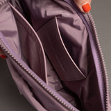 padded tote bag mini + strap basic woven slim - ash plum - VIVI MARI