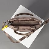 padded tote bag mini + strap basic woven slim - dark mushroom - VIVI MARI