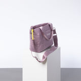 padded tote bag small + strap basic woven slim - ash plum - VIVI MARI