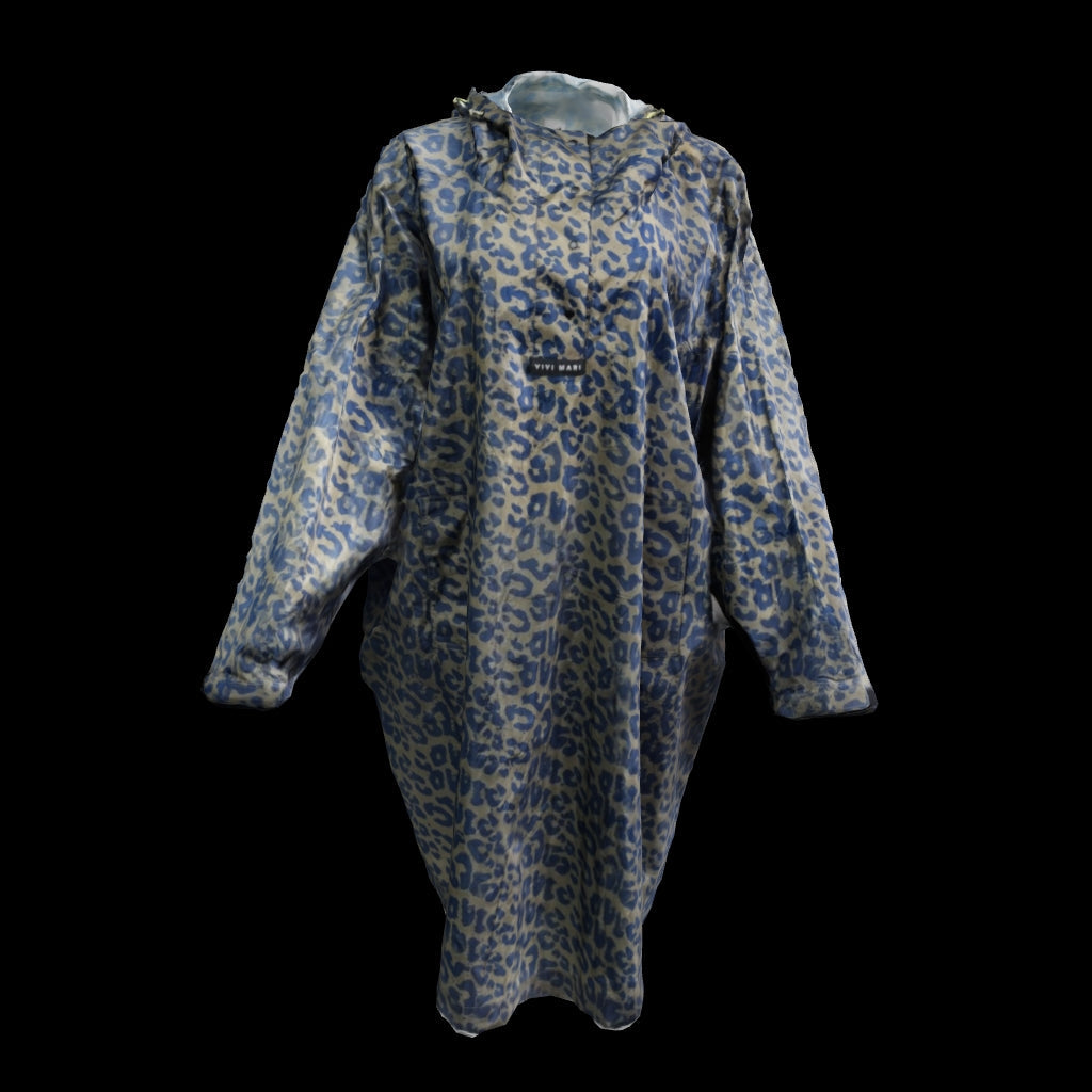 Raincoat leo splashes navy/olive